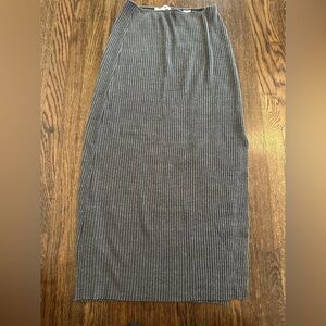 Joah Brown Gray Ribbed Skirt